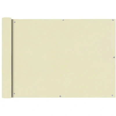 Image of vidaXL Balcony Screen Oxford Fabric 75x600 cm Cream