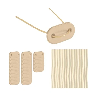 Image of Relaxdays Privacy Screen, 52 Mounting Wires &amp; Plates Each, for Balcony, Fixing Kit Visibility Shield Mats, Yellow, Plastic 50% Iron, 15x0.1 cm