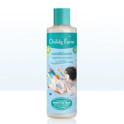 Image of Childs Farm Kids Conditioner for Curly, Dry Hair, Coco Nourish Conditioner, Contains wonderful fragrance which doesn’t irritate sensitive skin, 250 ml Single