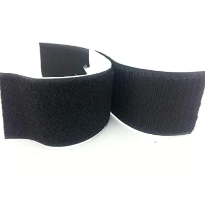 Image of Black Stick On Tape Addhesive Hook and Loop 100mm (10cm) wide 1m Hook+1m