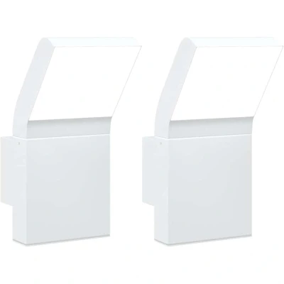 Image of vidaXL Outdoor LED Wall Lights 2pcs White Die cast Aluminium