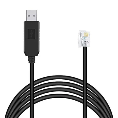 Image of Suamdoen Meade 505 Telescope to PC Control Cable CP2102 RS232 RJ10 Serial Adapter Converter Connector Autostar Audiostar Compatible for ETX127 ETX125 ETX 90 LXD75 LX80 LX90 (Length: 3.28ft)