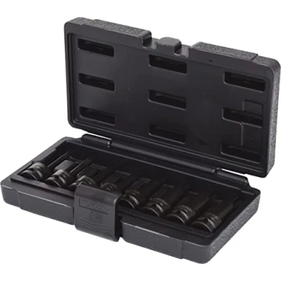 Image of KS Tools 911.0901 1/2&quot; Impact bit socket set for TX screws, 8 pcs, T30 T80