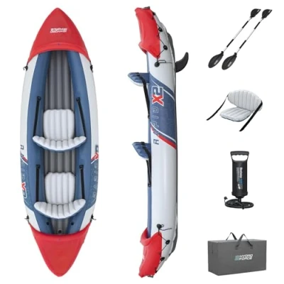 Image of Bestway Hydro Force 2 Person Inflatable Kayak Set with Aluminium Oars and Hand Pump, Man