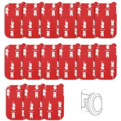 Image of D.SKING 15 Pack Very High Bond Rectangle 3M Sticky Adhesive Replacement Kit, for Magnetic Car Dashboard Phone Mount Base Sticker Parts Double Side VHB Tape Pads