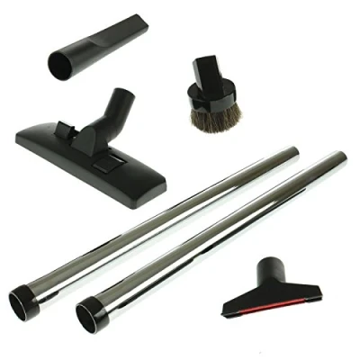 Image of SPARES2GO Extension Pipe Rod and Floor Brush Tools Kit for Karcher MV2 A2004 A2054 A2024 IPX4 Vacuum Cleaners (35mm)