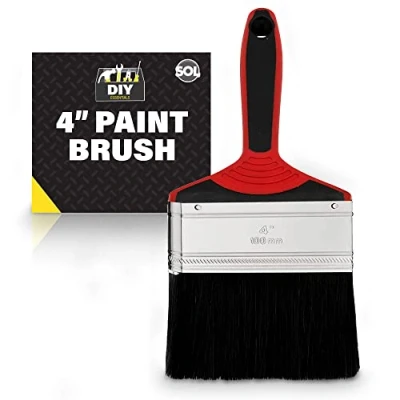 Image of 4 Inch Paint Brush for Interior and Exterior Painting, Large Brush, Ideal As Fence Decking Wood Shed Outdoor