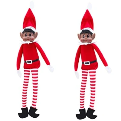 Image of Elves Behavin Badly Pack of 2 12 Inch Elf Colour with Vinyl Face &amp; Soft Body Christmas Naughty