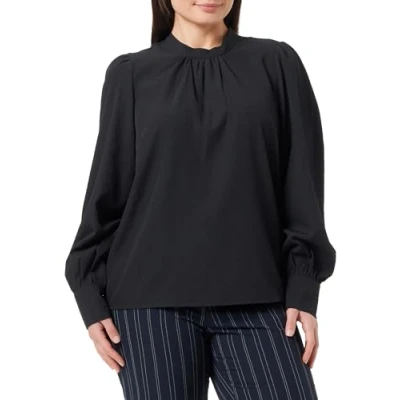 Image of Vila Women&#039;s Visarah L/S Top/B Long Sleeve Blouse, Black, 18