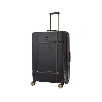 Image of Black Large Check in Suitcase 78 x 50 29 cm Lightweight Hard Shell Luggage
