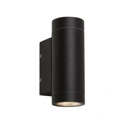 Image of Dartmouth LED Outdoor Up Down Twin Wall Light Textured Black IP54
