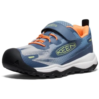 Image of KEEN Wanduro Speed Sneakers, Vintage Indigo/Tangerine, 5 UK