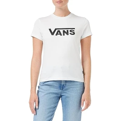 Image of Vans Women&#039;s Drop V SS Crew T Shirt, White, XXS