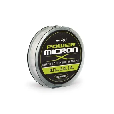 Image of Matrix Power Micron X 0.11mm 3.0lb 100m accurate dia. Low Viz Hooklength and Pole Rig Fishing Line