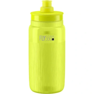 Image of Elite Fly Lightweight Cycling Bottle Fluorescent Yellow, 550ml / Bidon Flask Vessel Cup Canteen Water Juice Storage Drinking Drink Ultralight Bicycle Cycle Biking Bike Sport Gym Hydration Triathlon