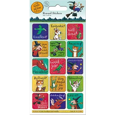 Image of Paper Projects 01.70.12.043 Room on The Broom Sparkly Reusable Reward Stickers, 19.5cm x 9.5cm