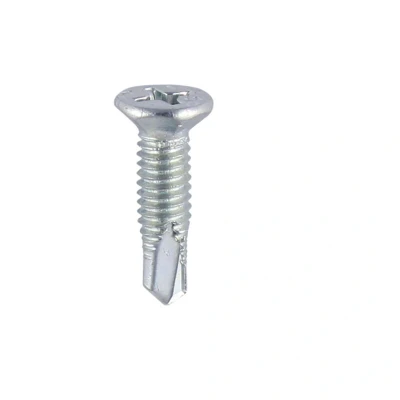 Image of TIMco 231Z BZP PVC Countersunk Self Drilling Facet Screw M4 x 16 Zinc (Box of 1000)