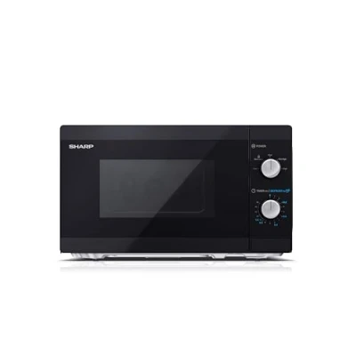 Image of SHARP YC MS01U B Compact 20 Litre 800W Manual control Microwave, 5 power levels, defrost function, LED cavity light Black