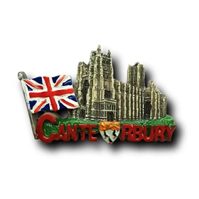 Image of Canterbury UK Refrigerator Magnet 3D Travel Sticker Souvenirs,Resin Home &amp; Kitchen Decoration,England Fridge from China
