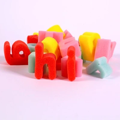 Image of Lowercase Letter Paint Sponges Alphabet for Kids Art &amp; Painting Set of 26 Foam Shapes by BCreative ®