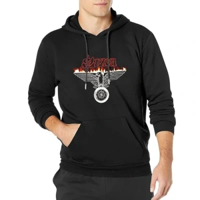 Image of ViTmit Saxon Wheels Of Steel Hoody With kangaroo Pocket Sweatershirt, Hoodie XL