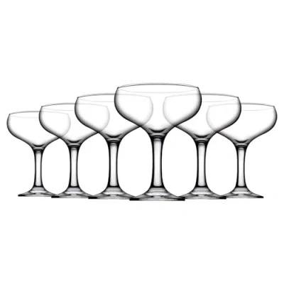 Image of 280ml Bistro Glass Champagne Saucers By Pasabahce