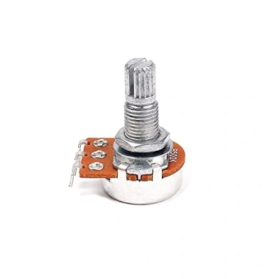 Image of Alnicov Mini Guitar Potentiometers Pots B500K Long Split Shaft Tone Volume Audio Control for Electric Bass
