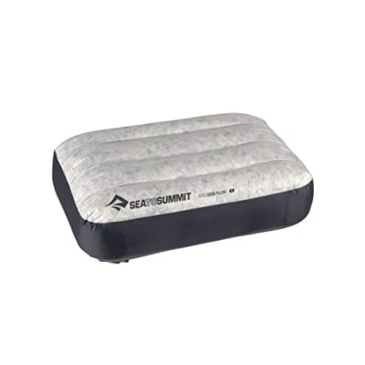 Image of Sea to Summit Aeros Down Pillow R Ultralight Inflatable Travel 10D Fabric With Premium Cushion Top &amp; Lock System For Backpacking Camping 34 x 24 12cm Grey 70g