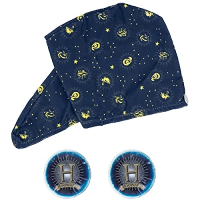 Image of Paladone Harry Potter Beauty Relax Set Hogwarts Quick Dry Hair Turban and Cooling Gel Eye Pads