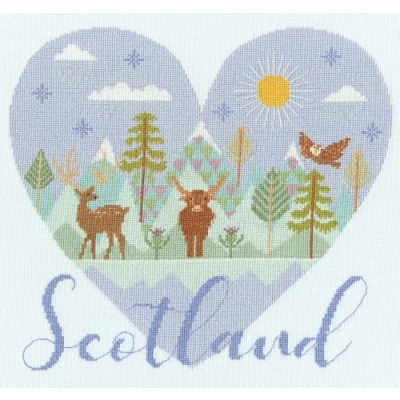 Image of Bothy Threads Counted Cross Stitch Kit Heart of Scotland