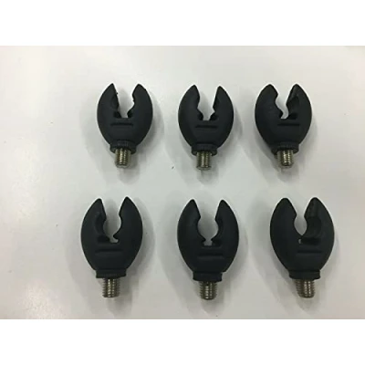 Image of TMC 6 x Black rod Rubber Butt Grips/Rests. Flexible. Carp and Coarse Fishing. rests,