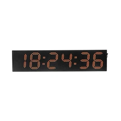 Image of Ravencourt Digital LED Clock with Timer Functions, Aluminium alloy, Black and Red, Extra Large
