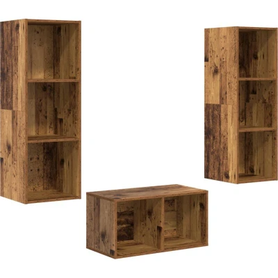 Image of vidaXL TV Cabinet Set Old wood 37 x 107 cm Engineered