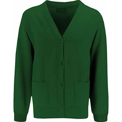 Image of DON Last Man Stands Uniform Fleece Ladies Cardigan Bottle Green Adult Large