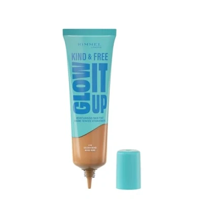 Image of Rimmel Kind and Free Glow It Up Moisturising Skin Tint Golden Beige, 30ml