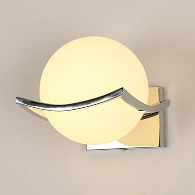 Image of DAXGD LED Wall Lights, Glass Ball Indoor Sconces for Bedroom, Living Room, E27, Bulb not Included