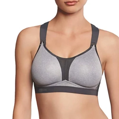 Image of Anita Women&#039;s Non Wired Sports Bra X Back 5537 Heather Grey 34 B