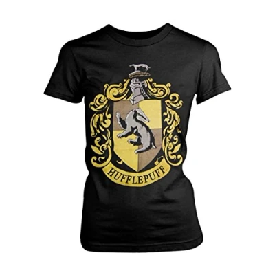 Image of Plastic Head Women&#039;s Harry Potter Hufflepuff GTS T Shirt, Black, Size 14 (Size:X Large)