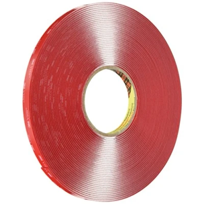 Image of 3M 4918 VHB Adhesive Tape, 12 mm x 16.5 m, 2.0 mm, Clear, Film Liner, Pack of 6