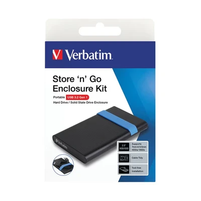 Image of Verbatim Store&#039;n&#039;Go Enclosure Kit 2.5&quot; USB 3.2 Gen1, Black