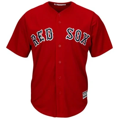 Image of Majestic Athletic MLB Boston RED SOX Baseball Cool Base Replica Jersey Scarlet (Small)