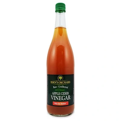 Image of Apple Cider Vinegar with The Mother Raw and Unfiltered 1 Litre Glass Bottle 35.2 fl. oz. 1000ml