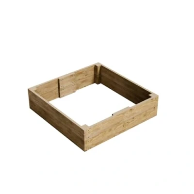 Image of Gro Garden Products Wooden Raised Bed 120cm L x W 30cm H Large Planters for Vegetables, Herbs, or Flowers Trough Planter Box with FSC Tanalised Timber