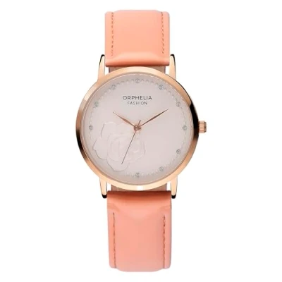 Image of Orphelia Women&#039;s Analogue Quartz Watch with Leather Strap OF711902,Pink