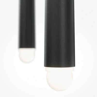 Image of Maytoni Cascade Modern 3 Light Cluster Pendant Ceiling Black Integrated LED 4000K