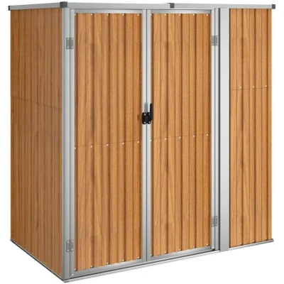 Image of vidaXL Garden Tool Shed Brown 161x89x161 cm Galvanised Steel