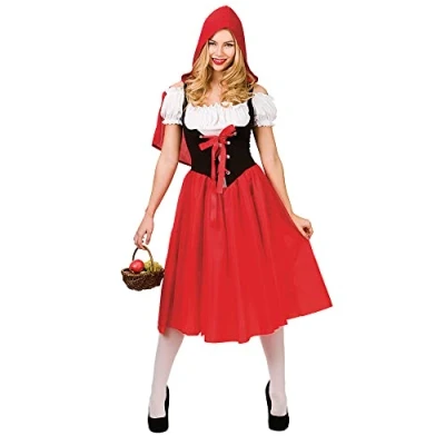 Image of Adult Womens Red Riding Hood Fany Dress Costume X Large (UK 22 24)