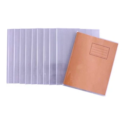 Image of Bright Ideas Clear PVC Book Covers Aa, 250 Micron, PK10 Covers. Thicker and Extra Strong Sturdy Plastic Easy to Clean Wipeable Made Protect School Exercise Books. BI9002.