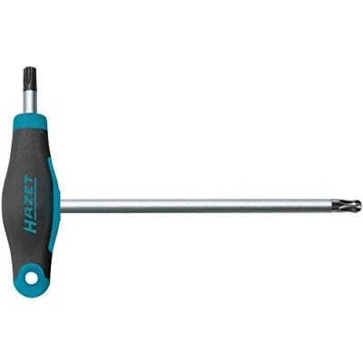 Image of Hazet 829KKT T30 Angled Screwdriver Short and Long Blade for Flexible Use Torx Profile Size Dark Blue