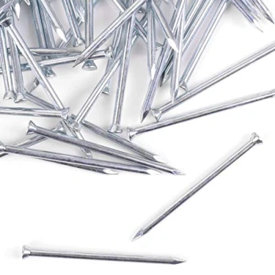 Image of 20x Flat Head Masonry Nails 3mm x 65mm Rust Resistant Silver Zinc Finish